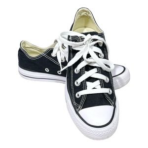Black Converse Chuck Taylor Low Top Black All Star Unisex Wms Sz 6 Mens Size 4
